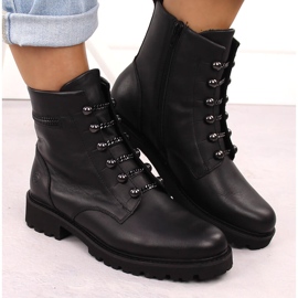 Botas aislantes de piel para mujer, negras Remonte D8670-01 negro 14