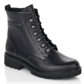 Botas aislantes de piel para mujer, negras Remonte D8670-01 negro 15