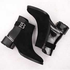 Botín mujer tacón ante y charol negro D&amp;A S.Barski Colección Premium MR880-040 3