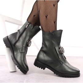 Botas aislantes de mujer con decoración, verde Potocki 12441 4