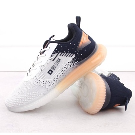 Zapatos deportivos masculinos grandes y negros Big Star nn174474 blanco 3