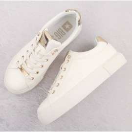 Zapatillas de mujer con plataforma fabricadas en ecopiel, blanco Big Star NN274211 3