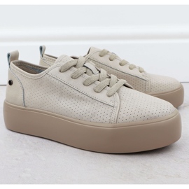 Filippo Zapatos de cuero para mujeres. beige 2