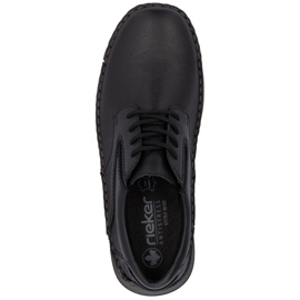 Confort Shoes de cuero para hombres Rieker 05211-00 Negro 8