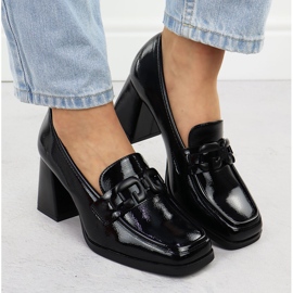 Zapatos de mujer pintados en el Potocki Negro SZ12553 Post 7