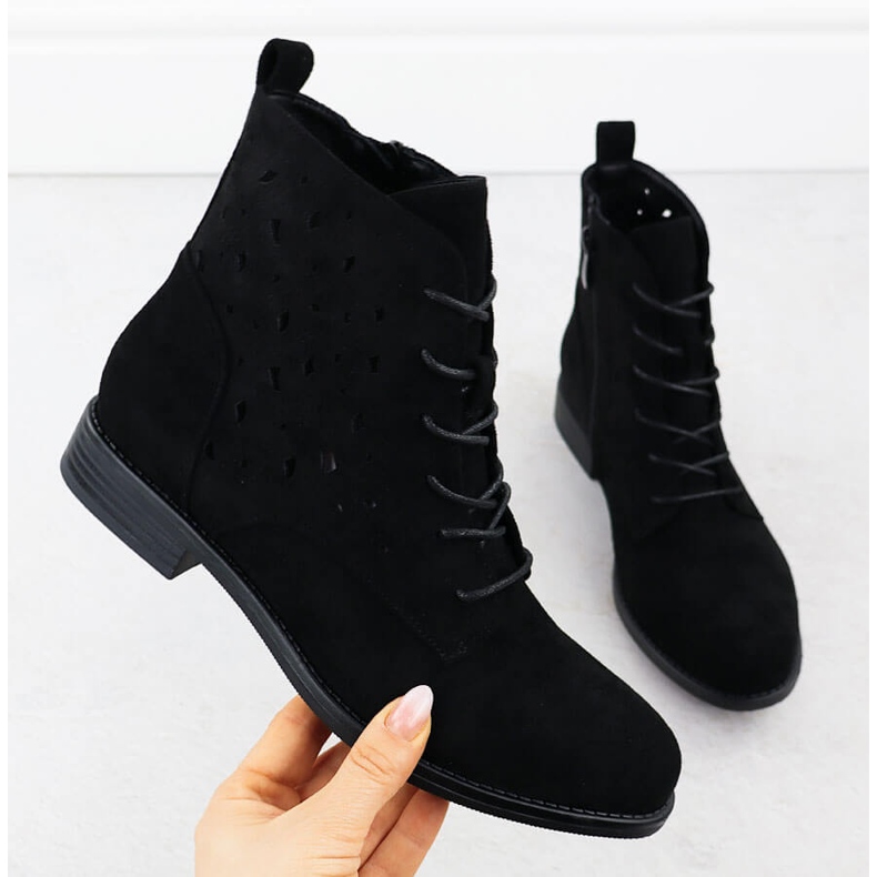 S.Barski Botas de pura femenina de ante Black S. Barski Hy51-136 negro 1