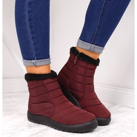 Botas de nieve impermeables con cremallera News W EVE181C burdeos rojo 10
