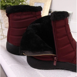 Botas de nieve impermeables con cremallera News W EVE181C burdeos rojo 11