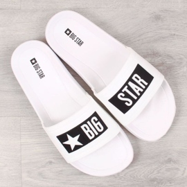 Zapatillas de piscina blancas Big Star M DD174700 para la piscina blanco 7