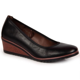 Zapatos de salón negros con cuña W Vinceza 14