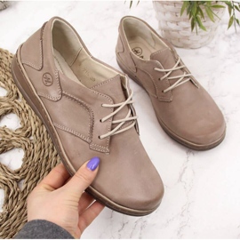 Zapatos de cuero confort helios 715 beige 6