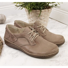 Zapatos de cuero confort helios 715 beige 7