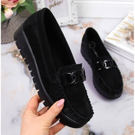 Mocasines negros en la plataforma Filippo W PAW314A 7