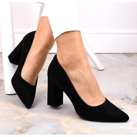 Zapatos de tacón en el poste de gamuza Sergio Leone W SK316A negro 11