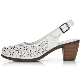 Sandalias piel calada Rieker W RKR531A blanco 20