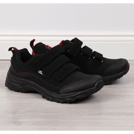 American Club W AM838A Velcro Zapatos trekking negro-rojo 3