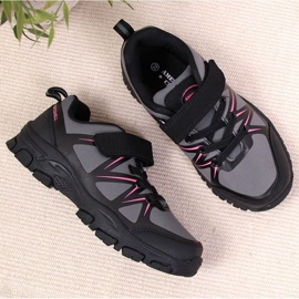 Zapatillas de senderismo American Club Jr AM902A gris velcro 9