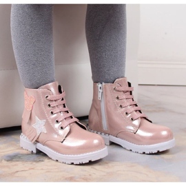Botas aislantes brillantes Potocki W WOL121B rosado 7