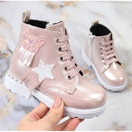 Botas aislantes brillantes Potocki W WOL121B rosado 8