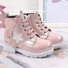 Botas aislantes brillantes Potocki W WOL121B rosado 9