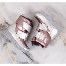 Botas de nieve impermeables con membrana de velcro Kornecki KOR6895B rosado 8