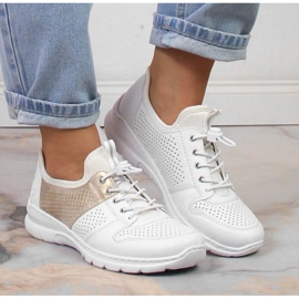Zapatos cómodos Rieker W L3254-80 blanco 19