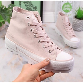 Zapatillas de zapatillas desnudas Big Star INT1844 Sneakers rosado 7
