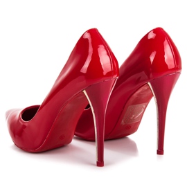 Vinceza Tacones lacados en rojo 2