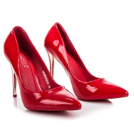 Vinceza Tacones lacados en rojo 3