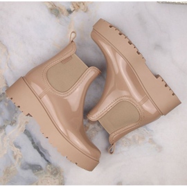 Chanclas lacadas sobre plataforma Big Star W INT1918B, beige 8