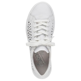 Zapatos cómodos de piel Rieker W RKR641 blanco 25