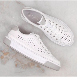 Zapatos Rieker W RKR642 piel calada blanca blanco 20