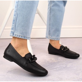 Rieker Zapatos cómodos de piel con cadena Remonte W RKR645, negro 21