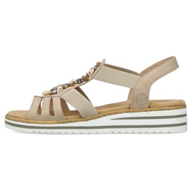 Sandalias cómodas Rieker W RKR680 beige 22