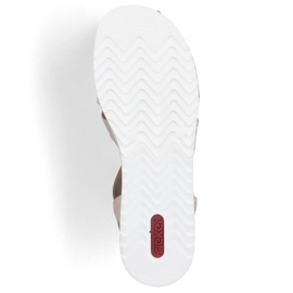 Sandalias cómodas Rieker W RKR680 beige 23