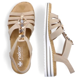 Sandalias cómodas Rieker W RKR680 beige 24