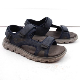 Sandalias cómodas velcro Bugatti M INT1999 azul marino 5
