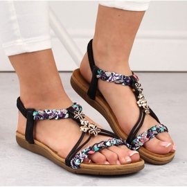Artiker W HBH76B sandalias cómodas sin cordones, negro 8