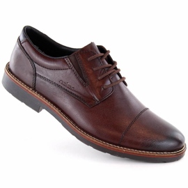 Zapatos con banda elástica Rieker M 15320-25 marrón 22