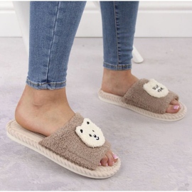 Zapatillas de estar por casa con decoración Unisoft 6646 beige 8