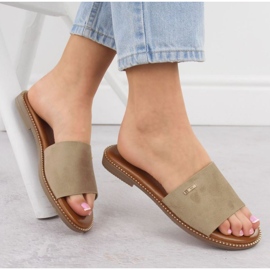 Zapatillas femeninas Big Star RR274619 beige 8