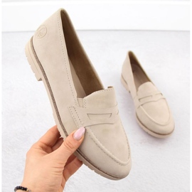 Mocasines femeninos Rieker 45300-62 beige 16