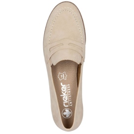 Mocasines femeninos Rieker 45300-62 beige 18