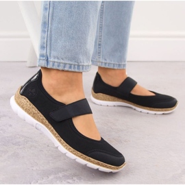 Rieker N42B0-14 Shoes de velcro azul marino 15
