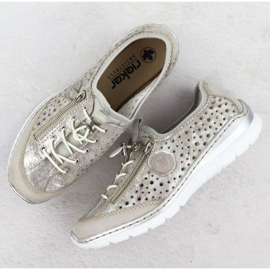 Rieker L32P6-90 Silver Openwork Sports Shoes plata 17
