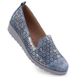 M.Daszyński Zapatos en M. Daszyński MR1628-20 en flores azul 5
