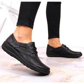 Zapatos cómodos mujer piel negro Helios 715 7