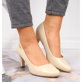 Zapatos de tacón de aguja color nude de Sergio Leone beige 5