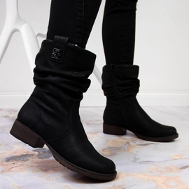Botas negras de mujer con aislamiento de lana Rieker Z9583 negro 13