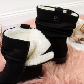 Botas negras de mujer con aislamiento de lana Rieker Z9583 negro 12